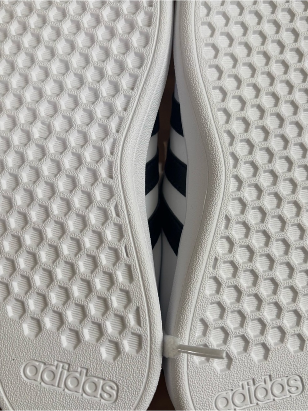 adidas White and Black Low-Top Sneakers - Picture 8 of 9
